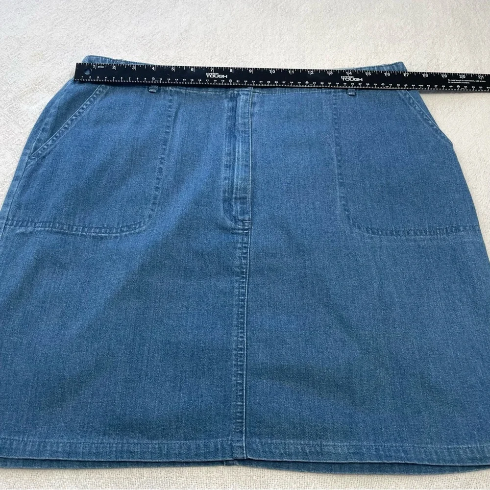 Talbots Blue Denim‎ Straight Mini Skirt~  Size 16~ Casual